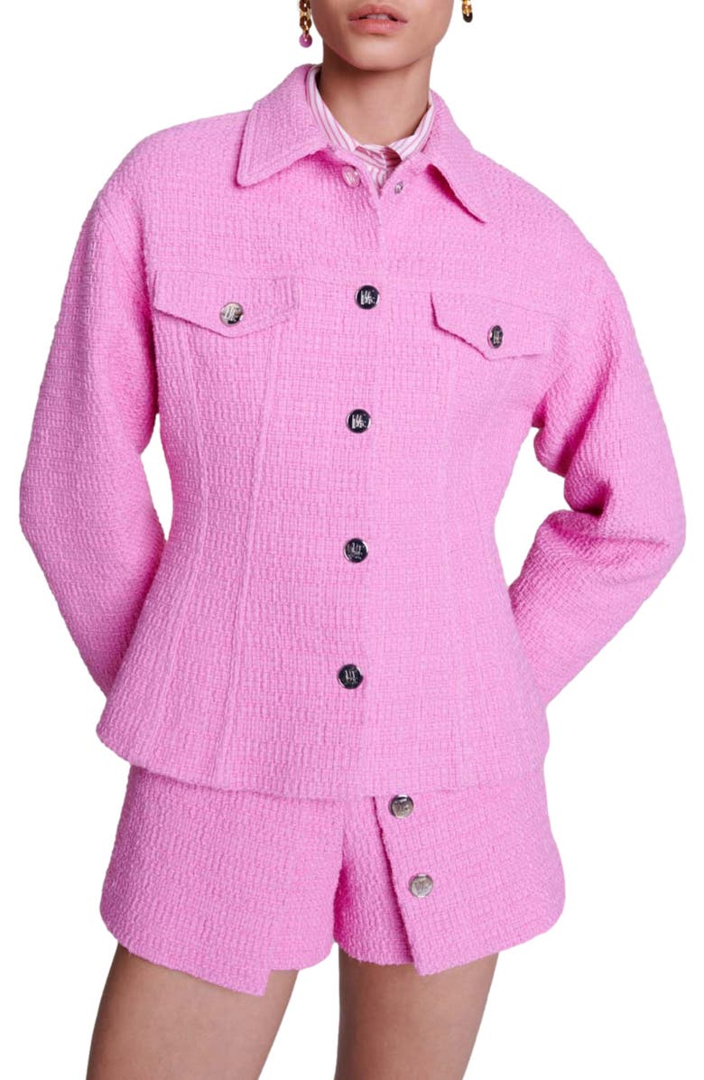 maje Valabar Tweed Jacket, Main, color,