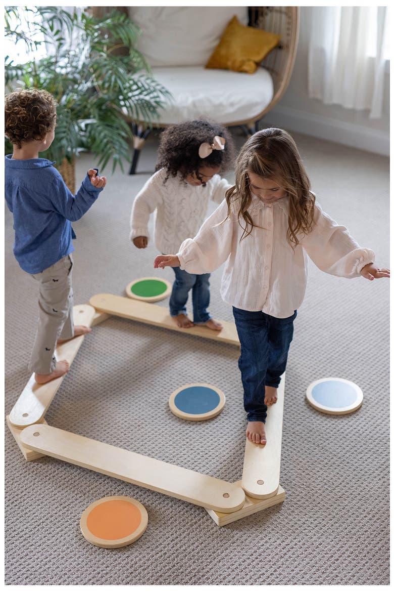 Kids' Learn 'N' Balance Wooden Play Set, Alternate, color, NATURAL