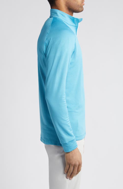 Swannies Lukas Quarter Zip Waffle Golf Pullover In Blue