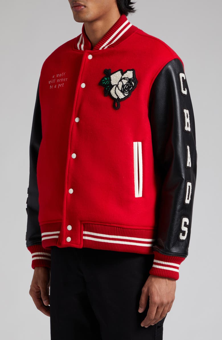 Undercover Balance Wool Blend Varsity Jacket, Alternate, color, 