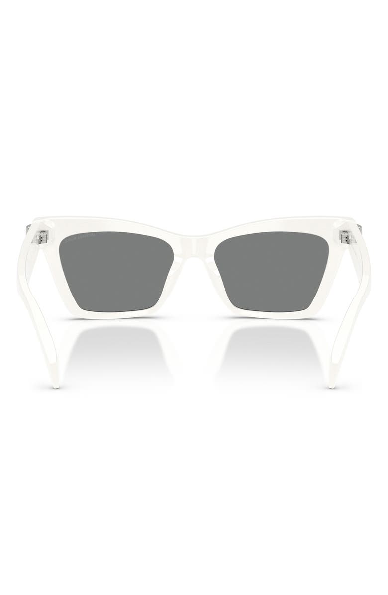 Michael Kors Grand Cayman 54mm Cat Eye Sunglasses, Alternate, color, White / Grey Mono