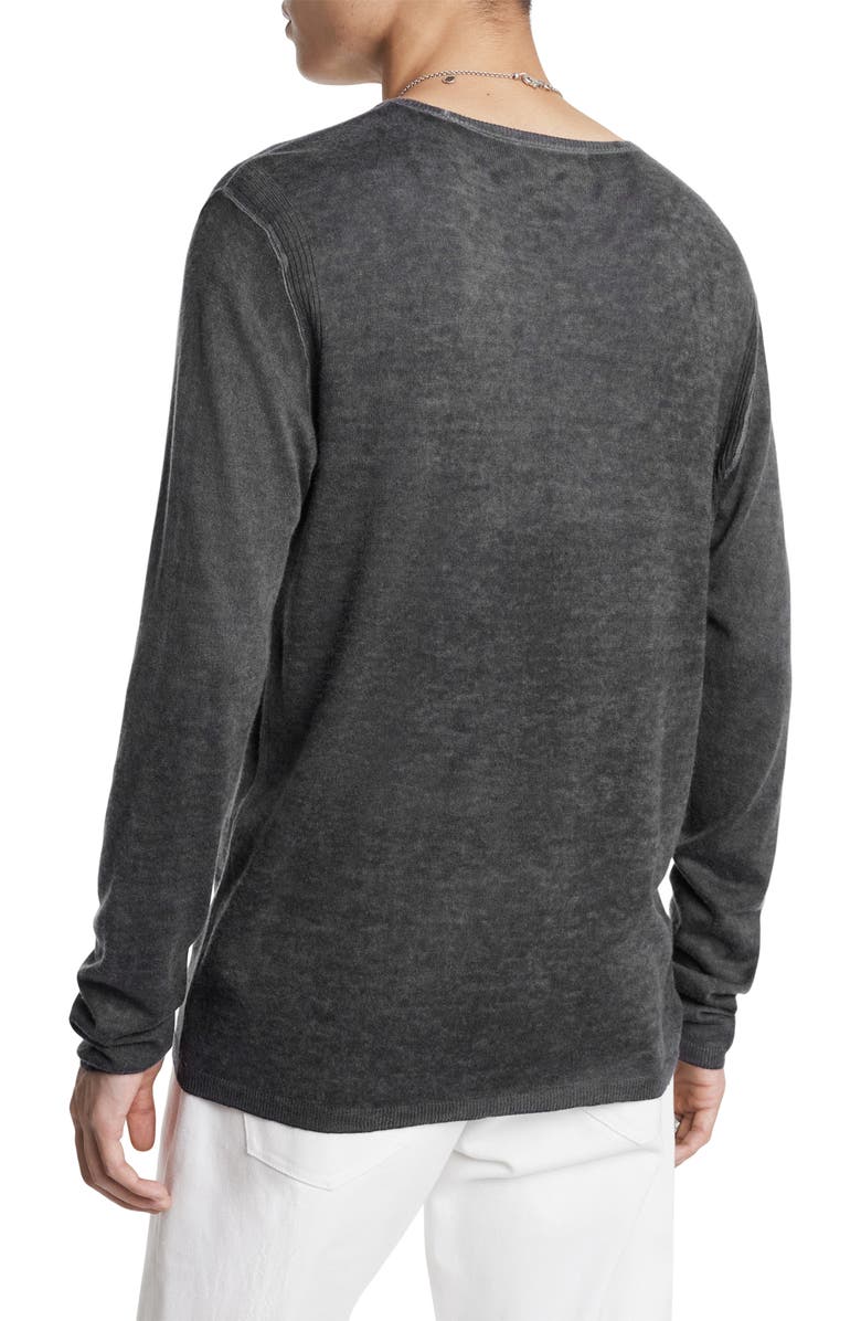 John Varvatos Silk & Cashmere Sweater, Alternate, color, Light Grey
