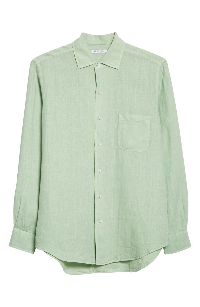 Loro Piana Andre Arizona Linen Button-Up Shirt, Alternate, color,