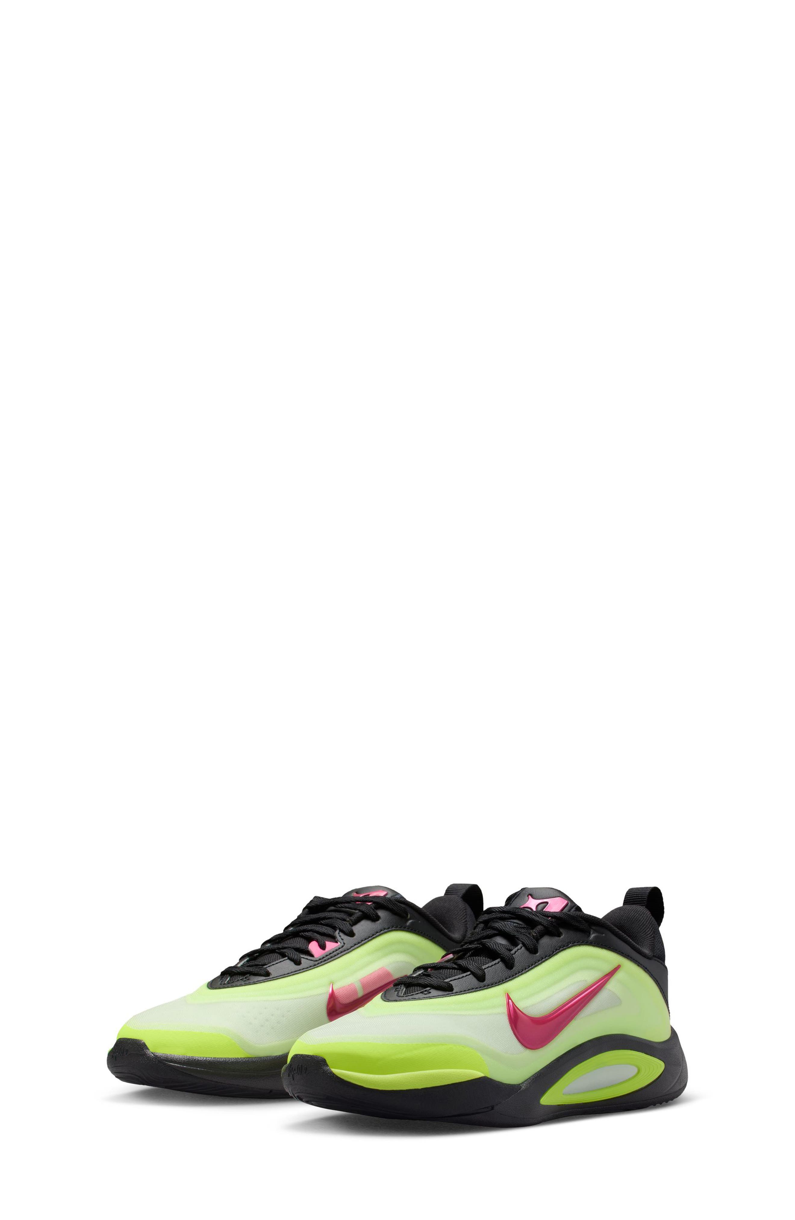 Kids' A One Running Shoe, Main, color, BLACK/ PINK/ VOLT GLOW