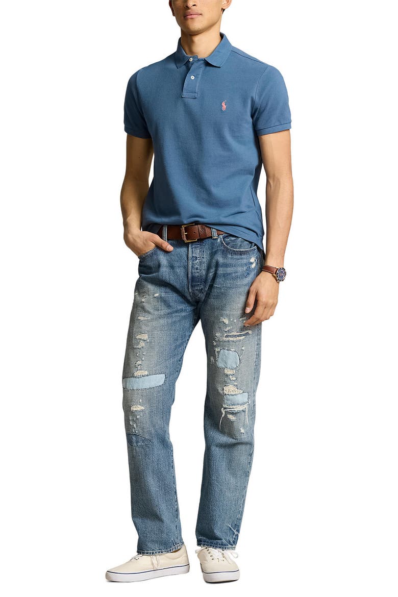 Classic Fit Piqué Polo, Alternate, color, CLANCY BLUE/ C3357