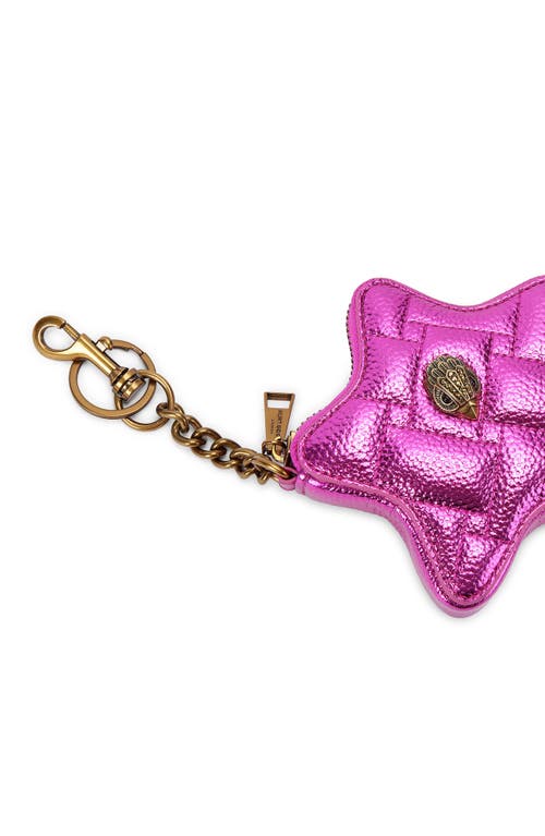 Kurt Geiger London Kensington Heart Mirror Bag Charm In Purple