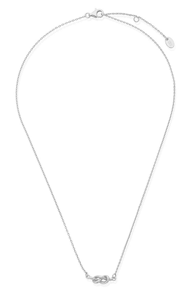 Sterling Forever Infinity Love Knot Pendant Necklace, Alternate, color,