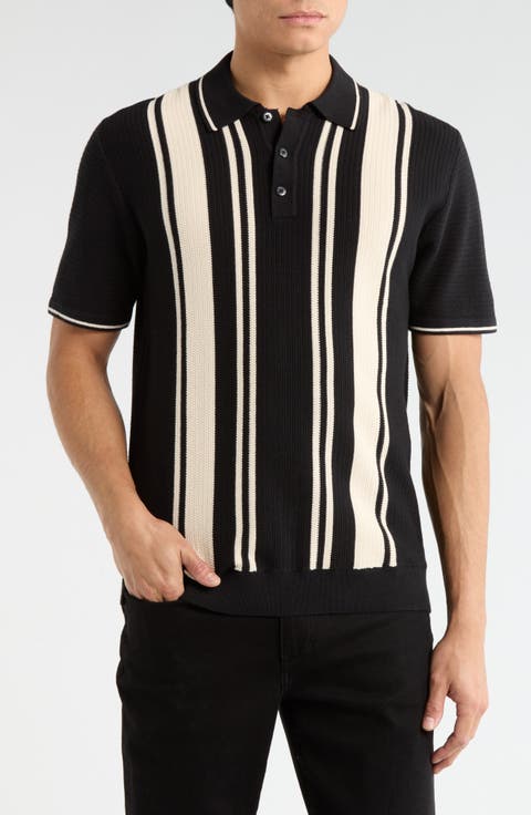 Stripe Knit Polo