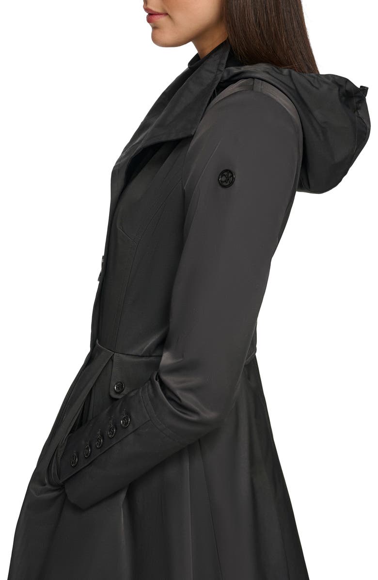Calvin Klein Pleated Trench Coat, Alternate, color,