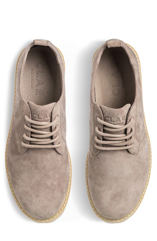 Clae Logan Lugged Plain Toe Derby In Cashmere Suede