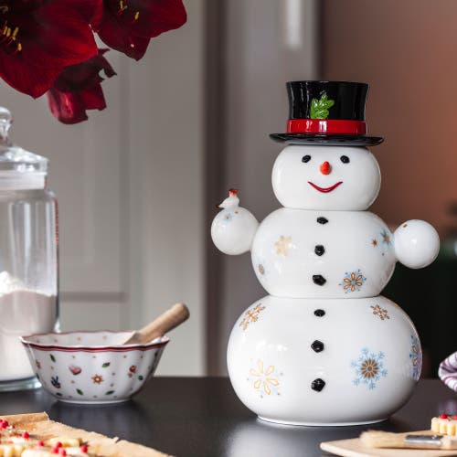 Villeroy & Boch Christmas Toys Memory Snowman Jar In Multi
