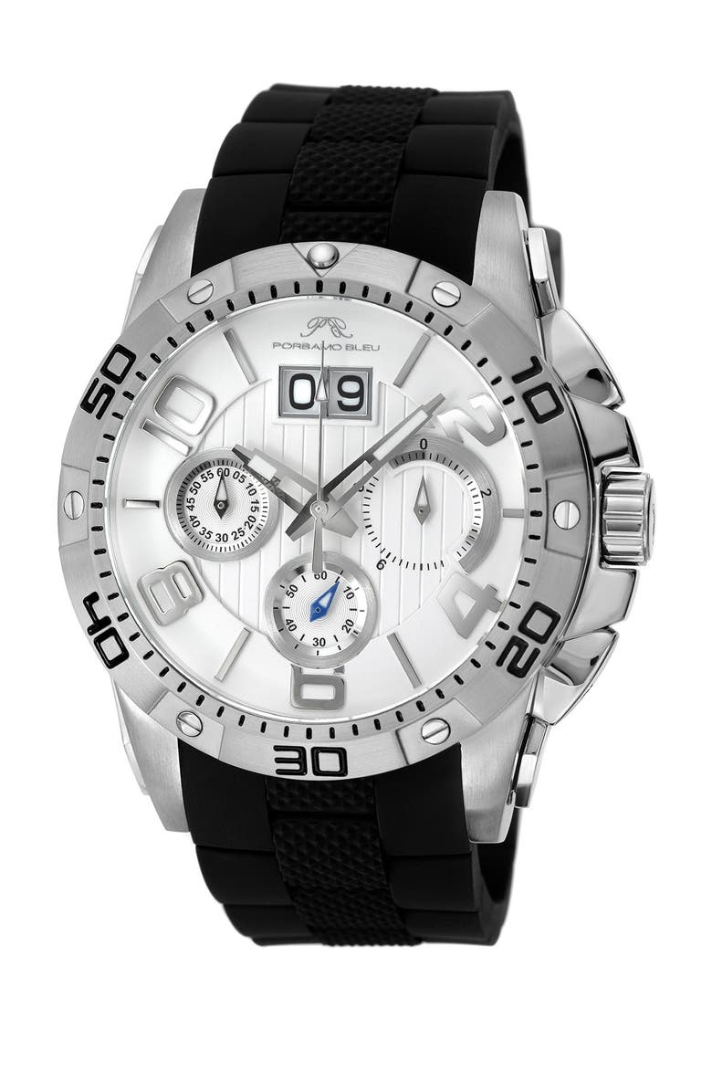 PORSAMO BLEU Men's Francoise Chronograph Sport Watch, 47mm, Main, color,