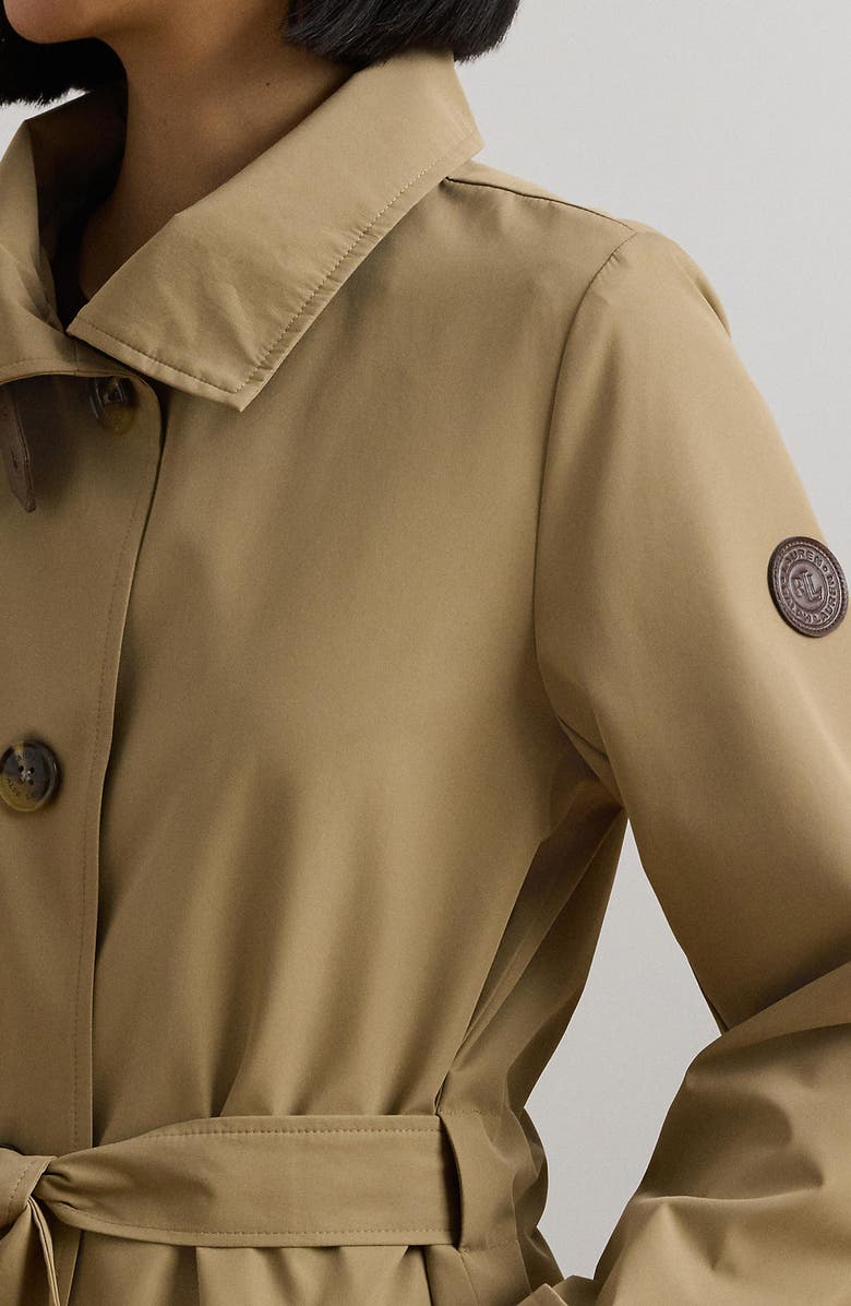Lauren Ralph Lauren Belted Coat with Removable Hood, Alternate, color, Birch Tan