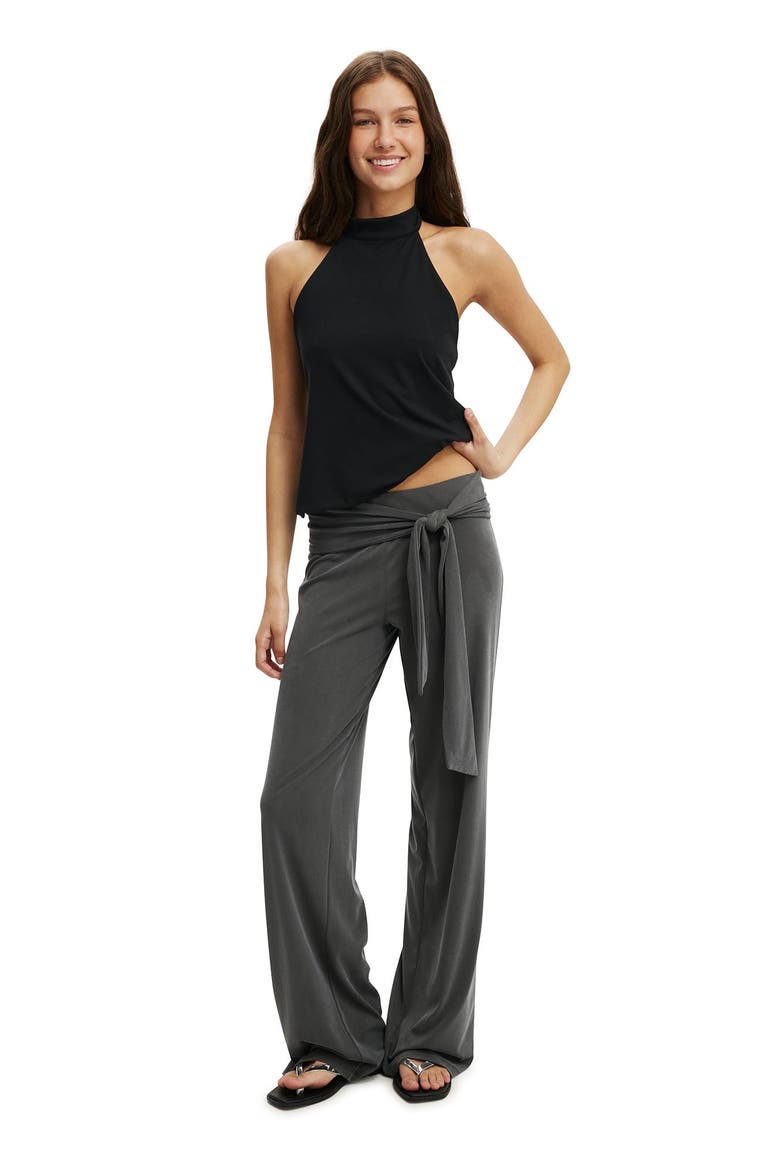 Women's Honey Tie Pant, Alternate, color, Charcoal