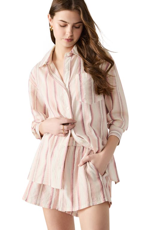 Shop Steve Madden Marguerite Stripe Stretch Cotton Shorts