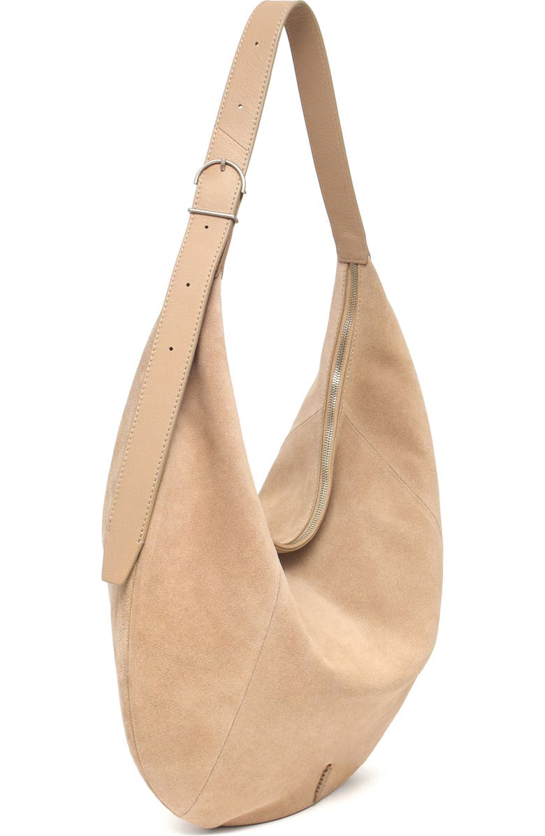 Thacker Oversize Wyatt Suede Hobo Bag, Alternate, color, Nutmeg