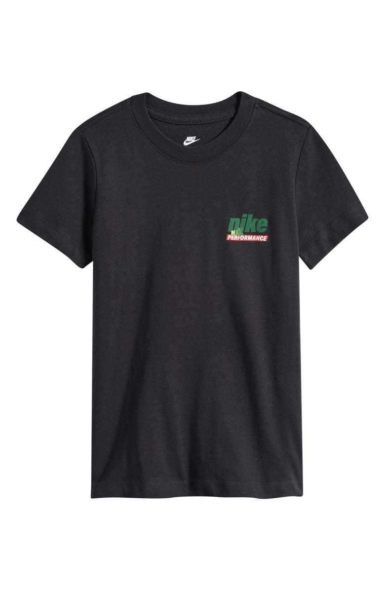 Nike Kids' Max Performance Cotton Graphic T-Shirt, Main, color, Off Noir