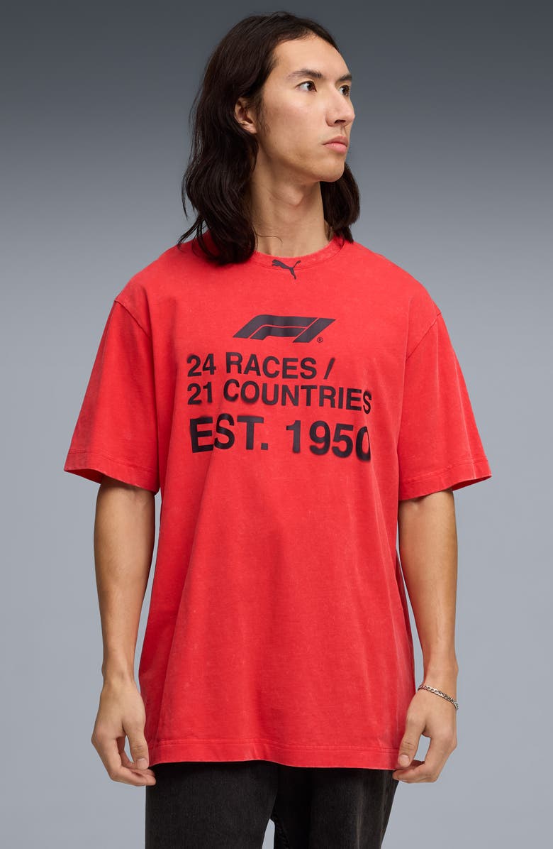 PUMA Formula 1<sup>®</sup> Race No Graphic T-Shirt, Alternate, color, Pop Red