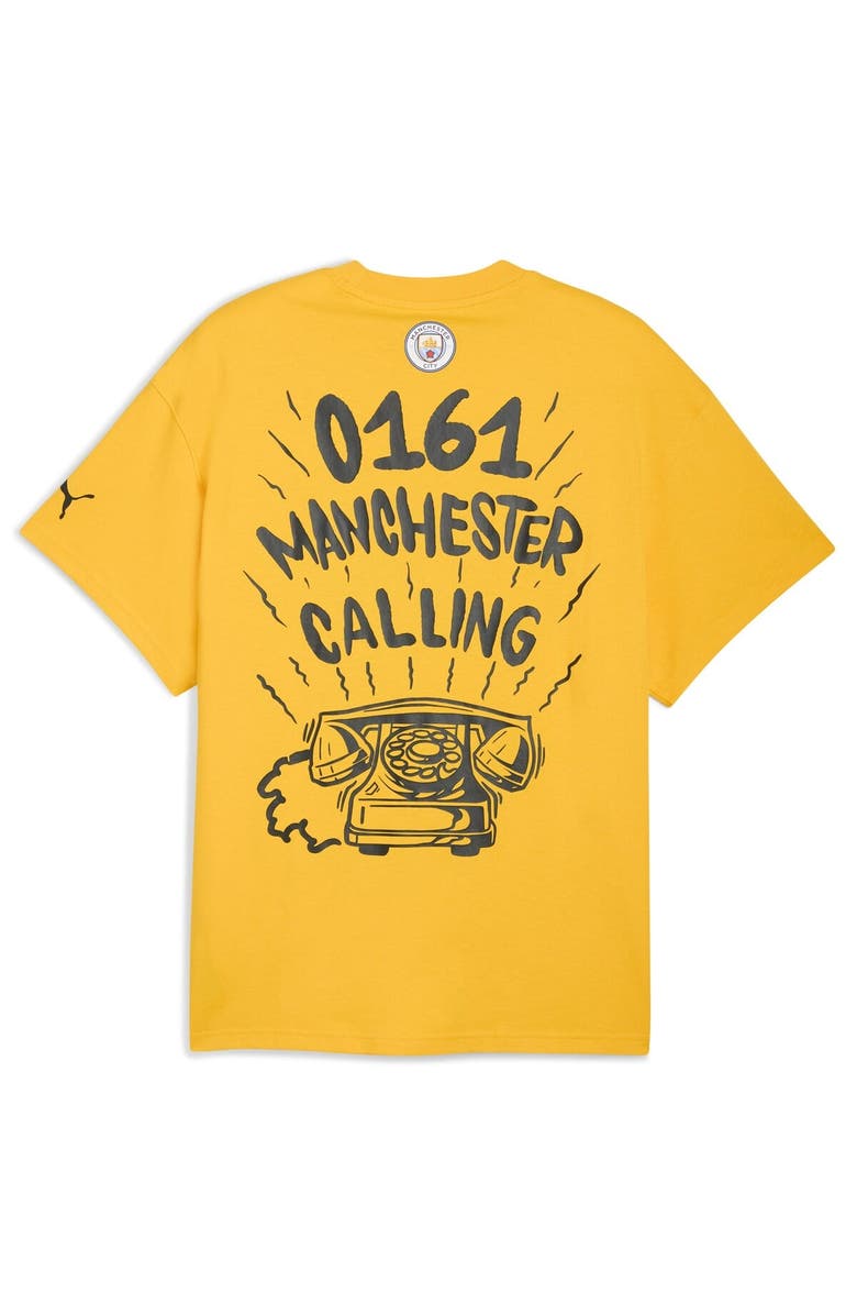 PUMA Men's Puma Yellow Manchester City 2025 FIFA Club World Cup Hoops T-Shirt, Alternate, color, Yellow