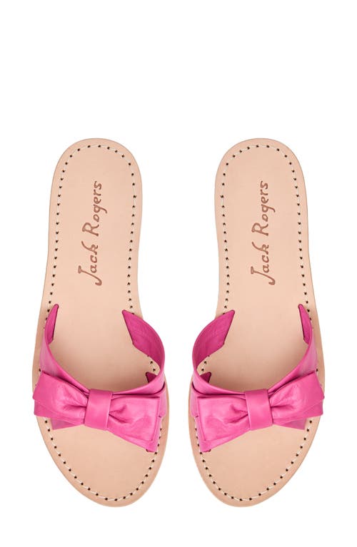 Shop Jack Rogers Brightly Bow Slide Sandal In Fuchsia Pink