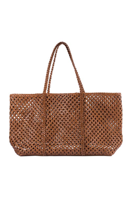 Adriana Castro La Cesta Handwoven Leather Tote in Tan 