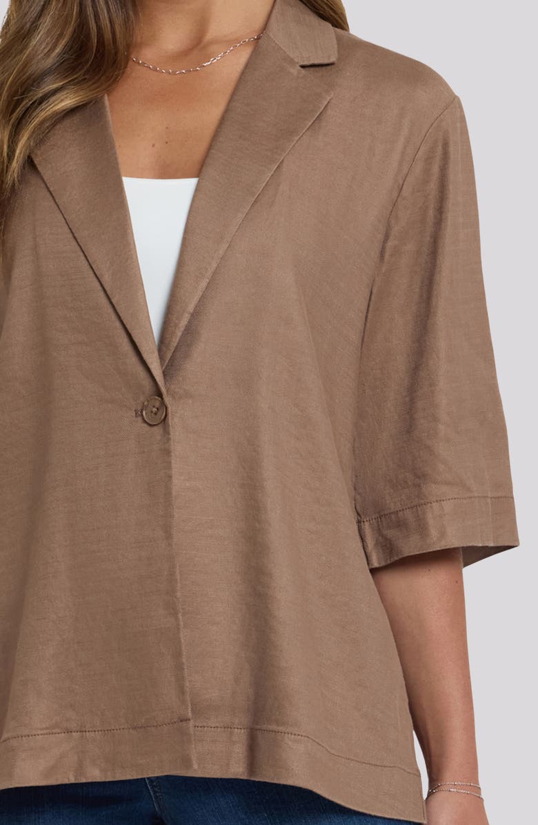 NYDJ Elbow Sleeve Linen Blend Blazer, Alternate, color, 
