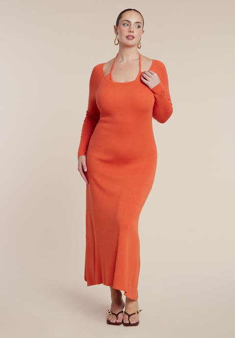 Sweater Dress W Strap (Plus)