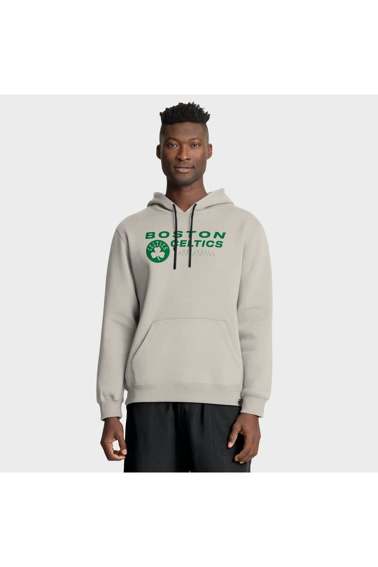 Men's Fanatics Off White Boston Celtics Crossover Collection Blocked Shot Premium Pullover Hoodie, Main, color, Cream