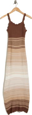 Madden Girl Ombré Stripe Cami Sweater Dress