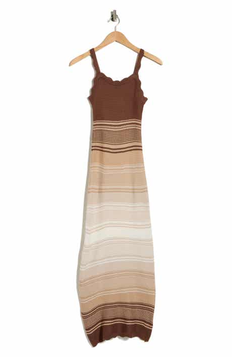Madden Girl Ombré Stripe Cami Sweater Dress