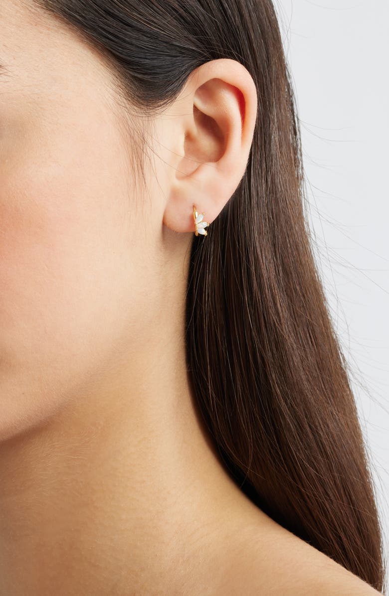 Child of Wild Opal Arc Huggie Hoop Earrings, Alternate, color,