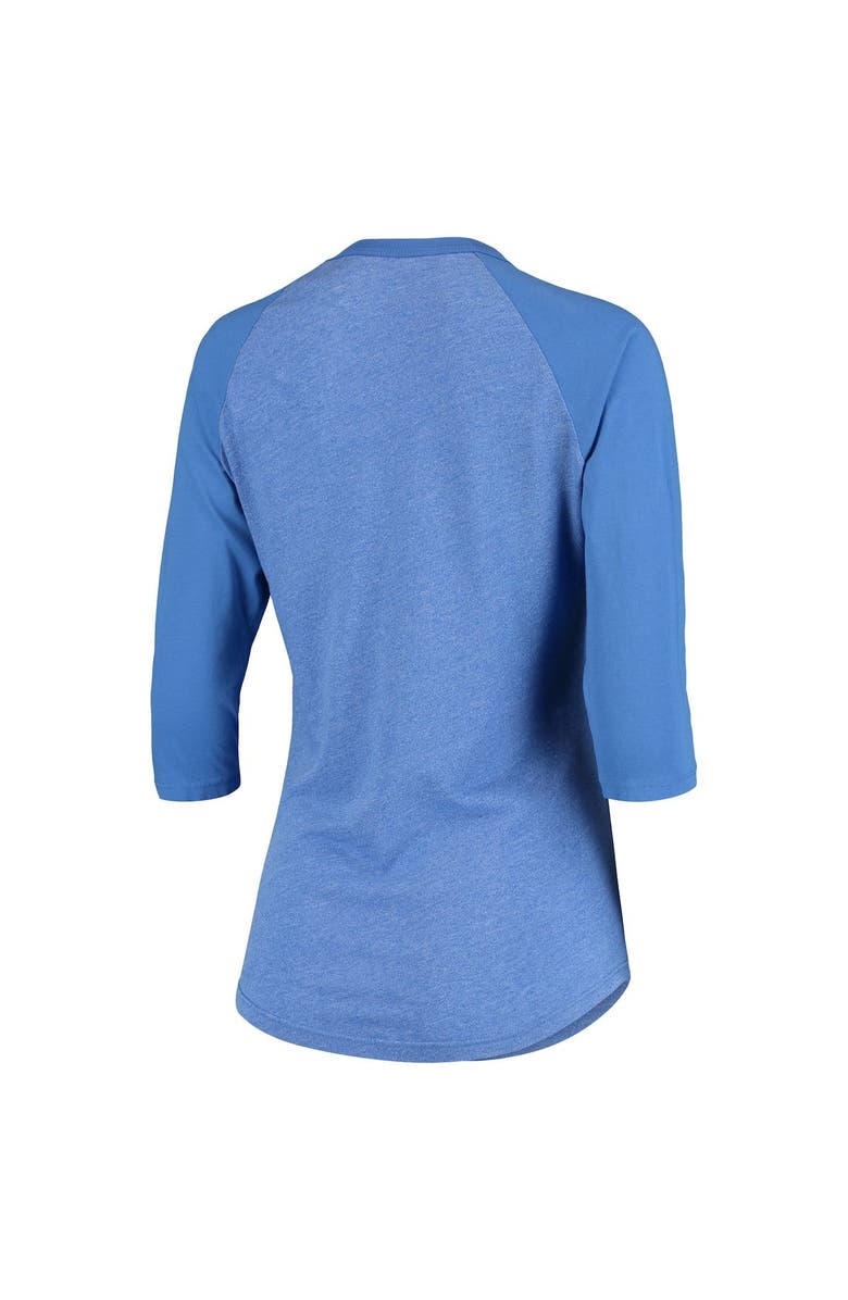 Majestic Threads Women's Majestic Threads Royal Chicago Cubs Team Baseball Three-Quarter Raglan Sleeve Tri-Blend T-Shirt, Alternate, color, 