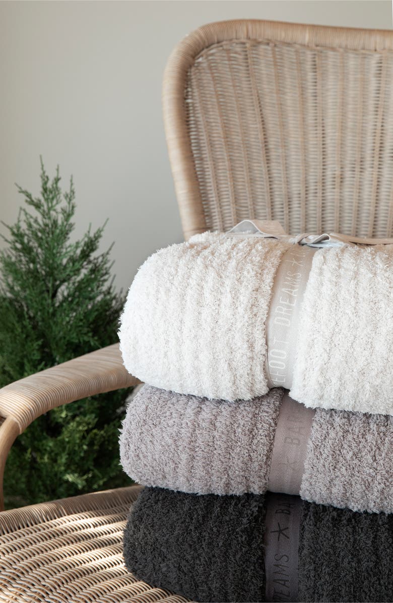 Barefoot Dreams<sup>®</sup> CozyChic<sup>™</sup> Rib Throw Blanket, Alternate, color, Carbon