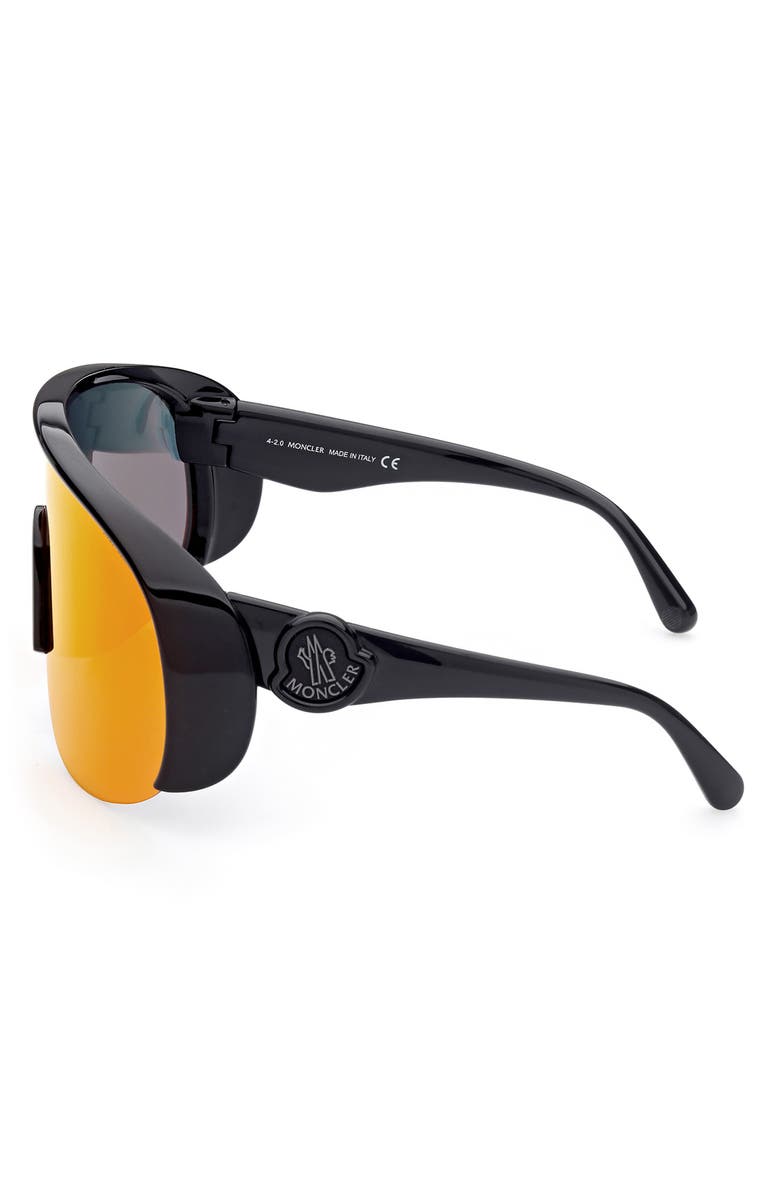 Moncler Lunettes Moncler Mirrored Shield Sunglasses, Alternate, color, 