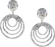 OLIVIA WELLES Hammered Circle Drop Earrings