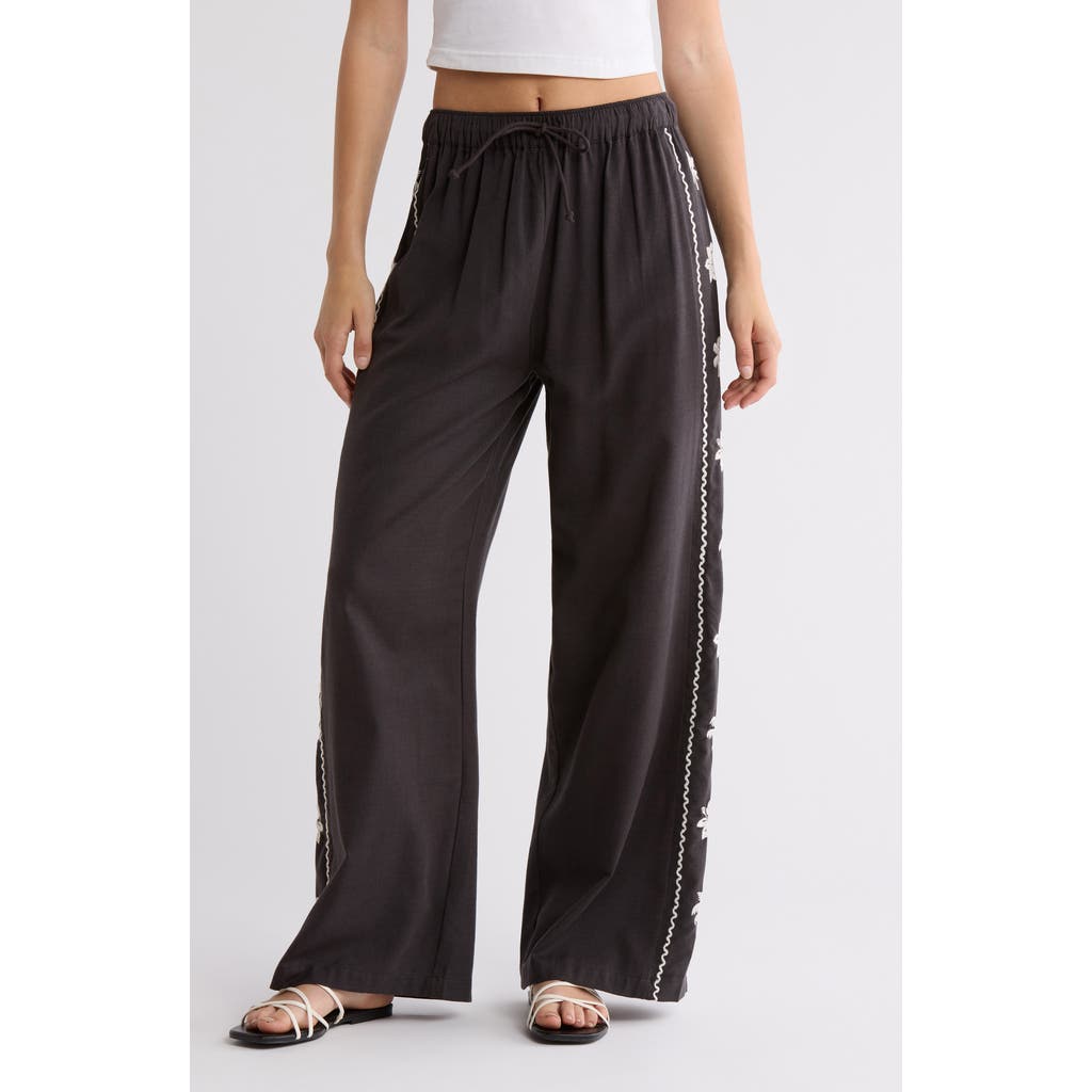 Billabong Days End Cotton Blend Drawstring Pants In Animal Print