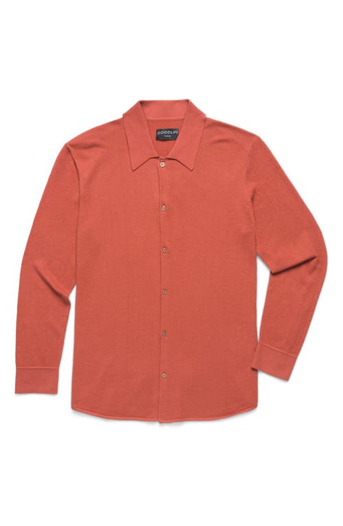 Shop Goodlife Mini Waffle Long Button-up Shirt
