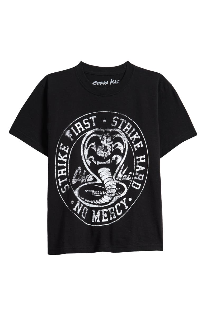 Philcos Kids' Cobra Kai Logo Graphic T-Shirt, Main, color, Black