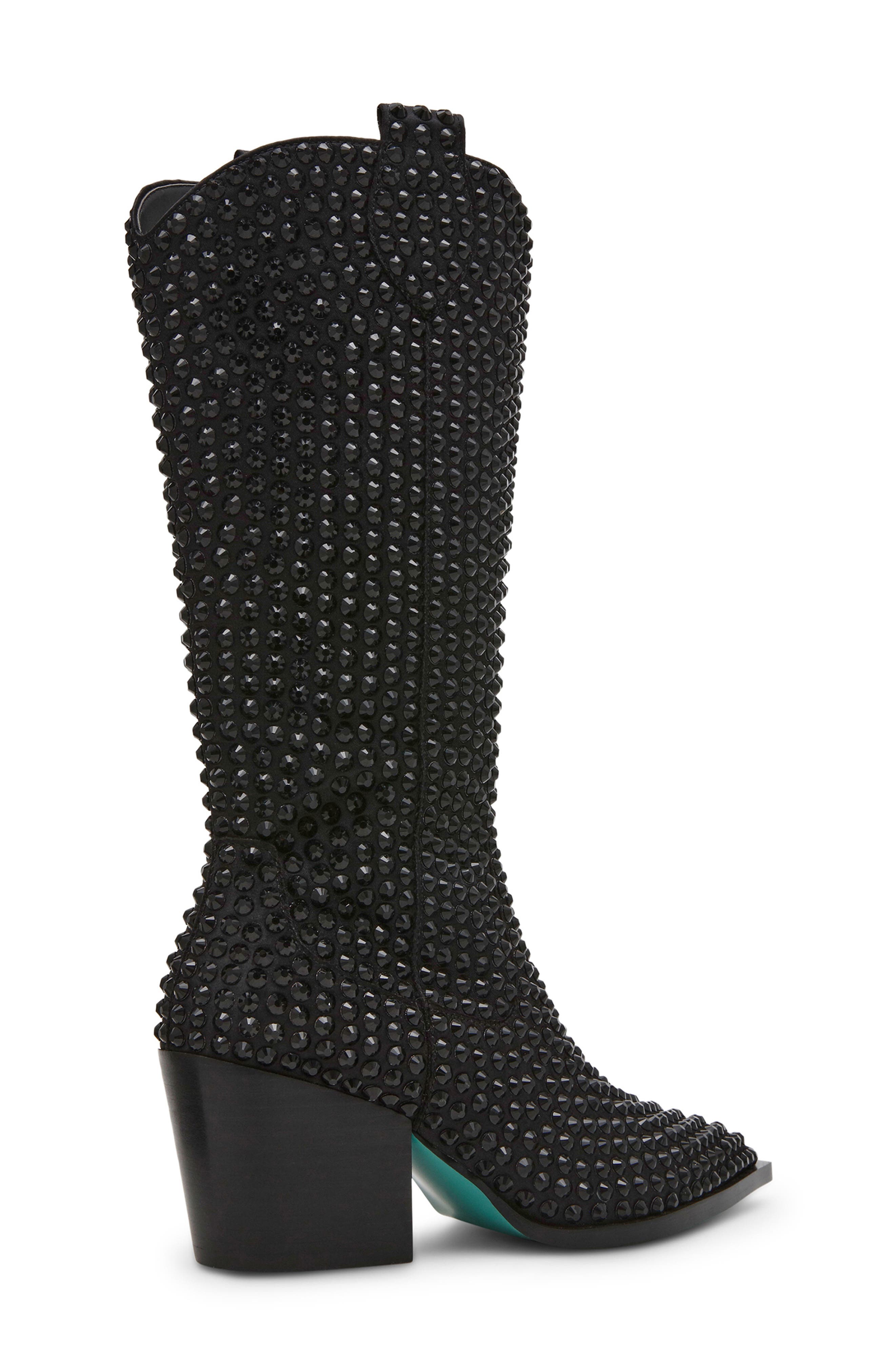 Betsey Johnson Randy Embellished Western Boot, Alternate, color, 