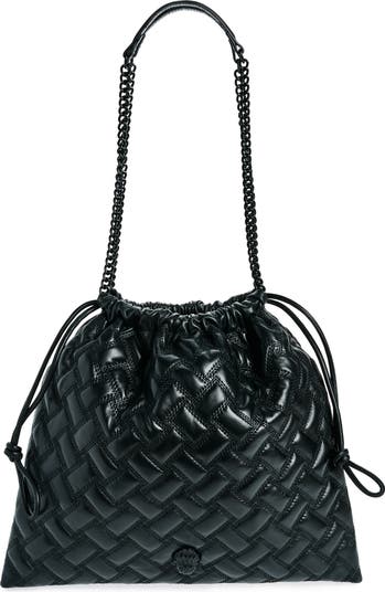 Kensington Drawstring Quilted Leather Shoulder Bag