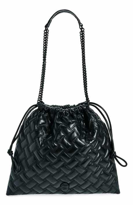 Kurt Geiger London Kensington Drawstring Quilted Leather Shoulder Bag