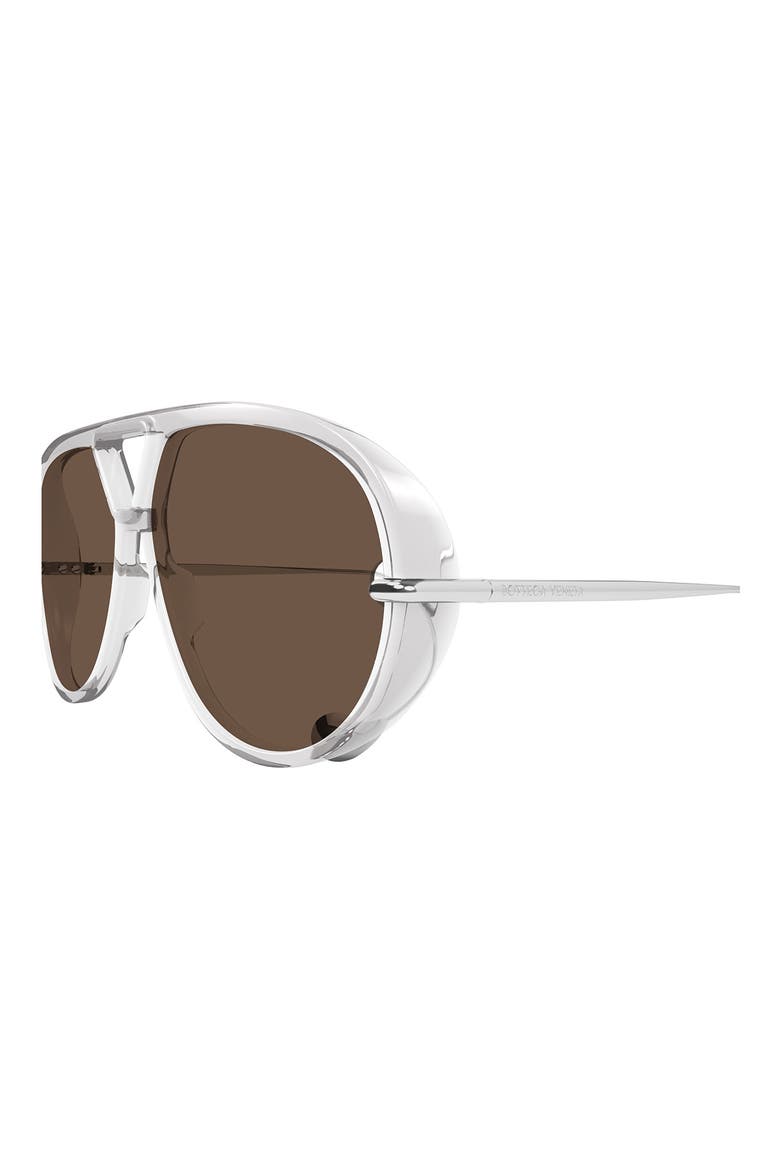 Drop 63mm Oversize Aviator Sunglasses, Alternate, color, GREY