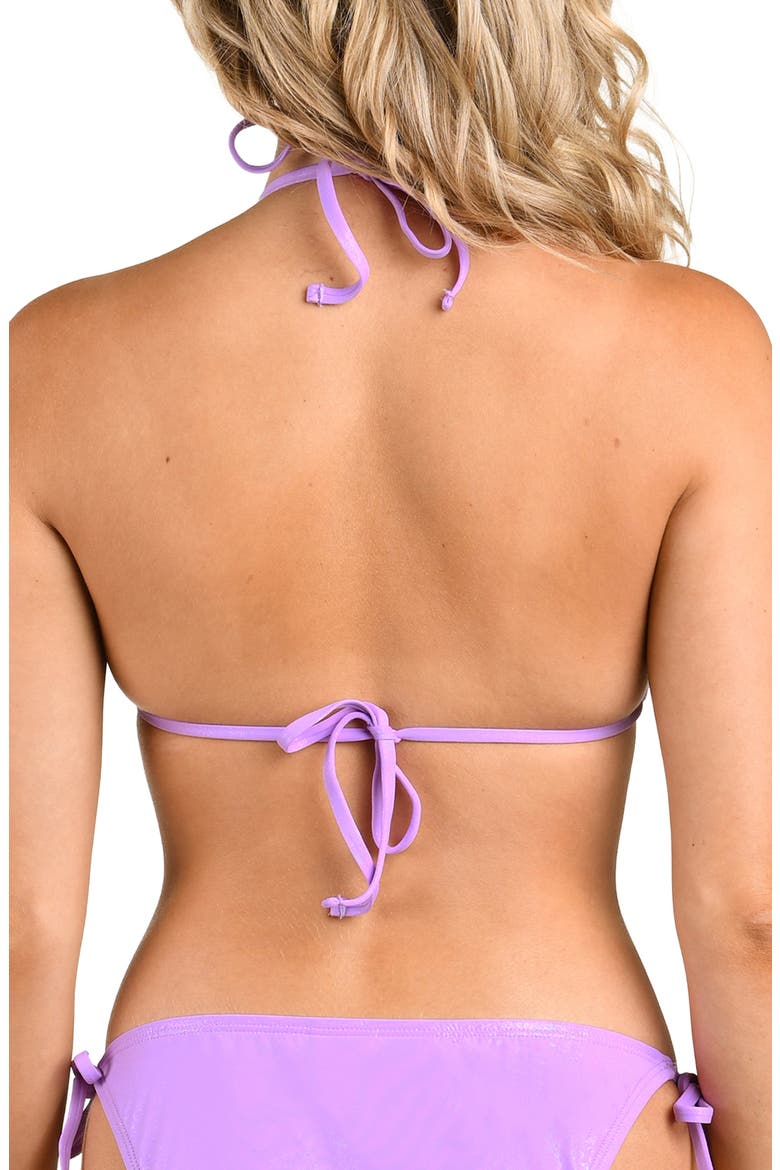 Iridescent Mermaid Triangle Bikini Top, Alternate, color, VIOLET