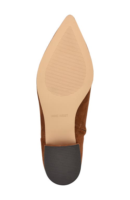 Nine West Maribu Pointed Toe Bootie In Brown