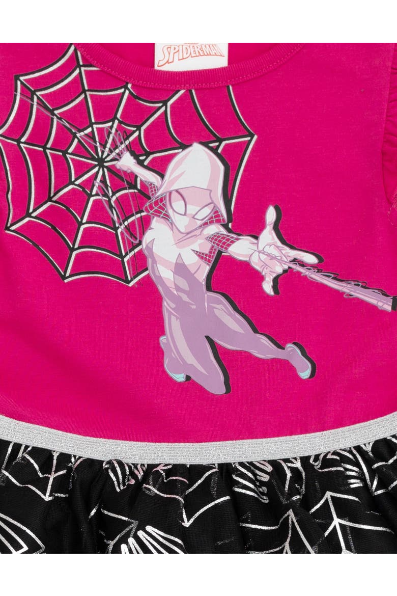 Spider-Verse Sleeveless Tutu Dress, Alternate, color, Ghost Spider Fuchsia