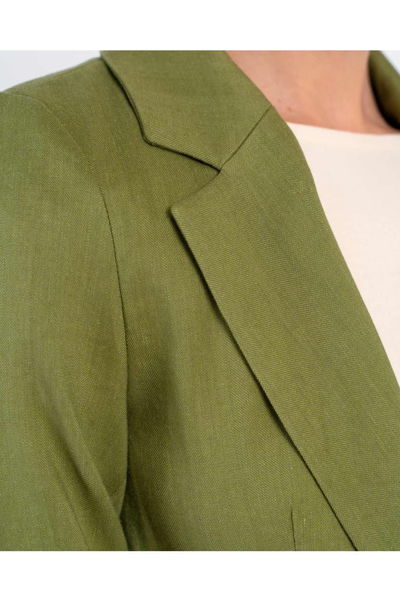 Iona Linen Blazer, Alternate, color, Olive