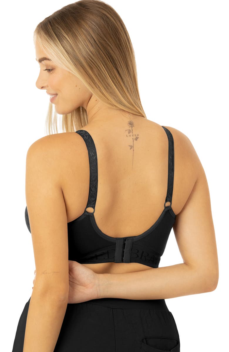 Kindred Bravely Busty Sublime Hands-Free Pumping & Nursing Bra -Sizing Options from E-H Cup, Alternate, color, Black