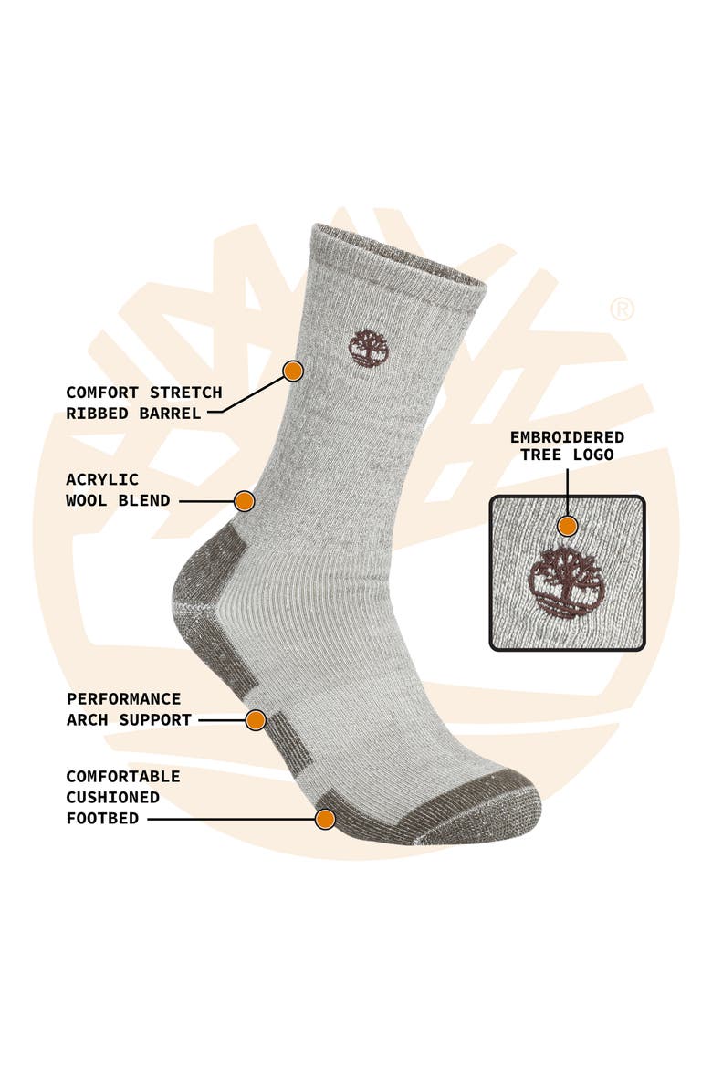 3-Pack Boot Crew Socks, Alternate, color, WHEAT