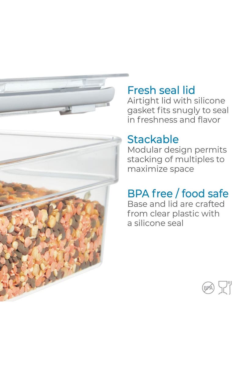 iDesign Large Food Storage Bin with Airtight Lid - Set of 2 - Clear, Alternate, color, 