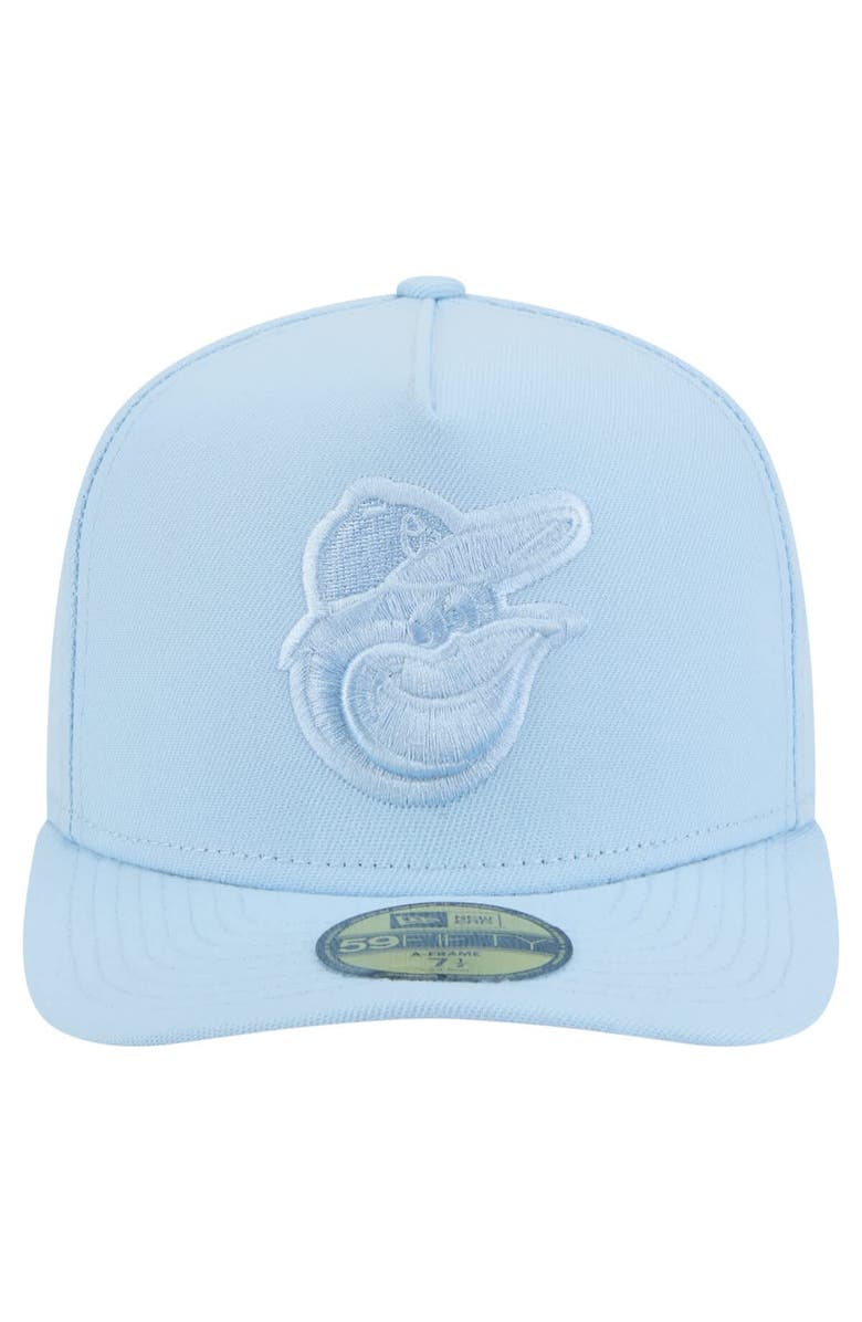 New Era Men's New Era Light Blue Baltimore Orioles Color Pack A-Frame 59FIFTY Fitted Hat, Alternate, color, Light Blue